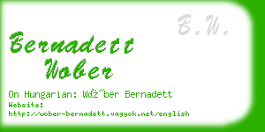 bernadett wober business card